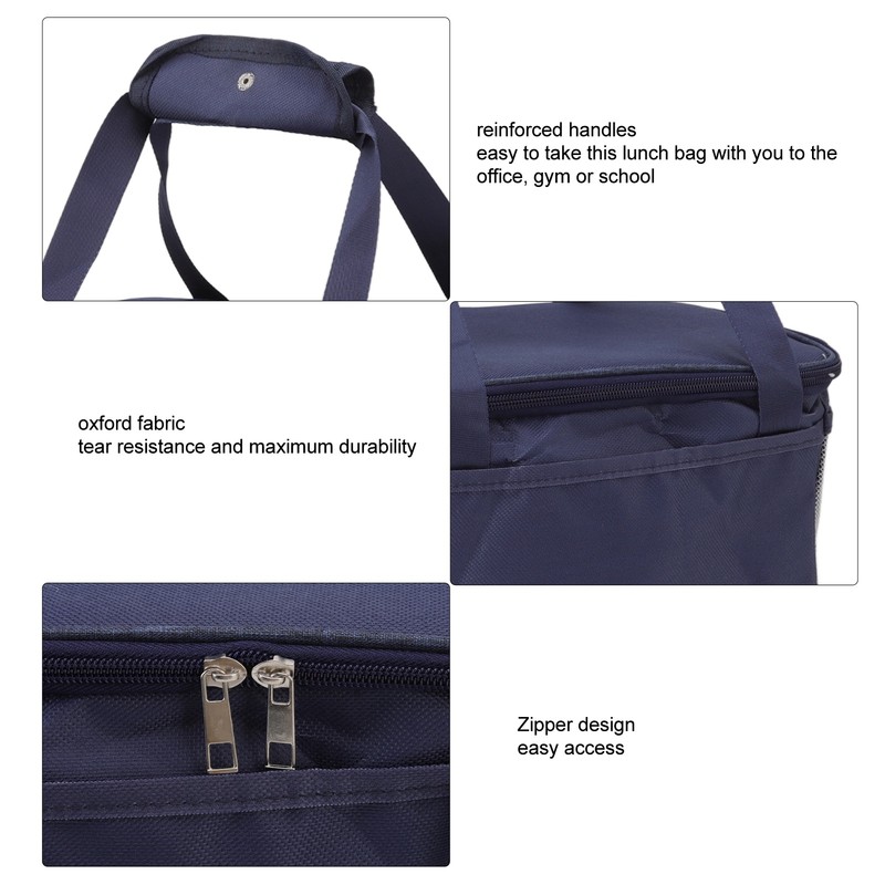Insulated Lunch Bag Leak Proof Portable Reusable Lunch Box for