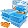 Walfos Silicone Freezer Tray with Lid - 1.5Cup Silicone Food