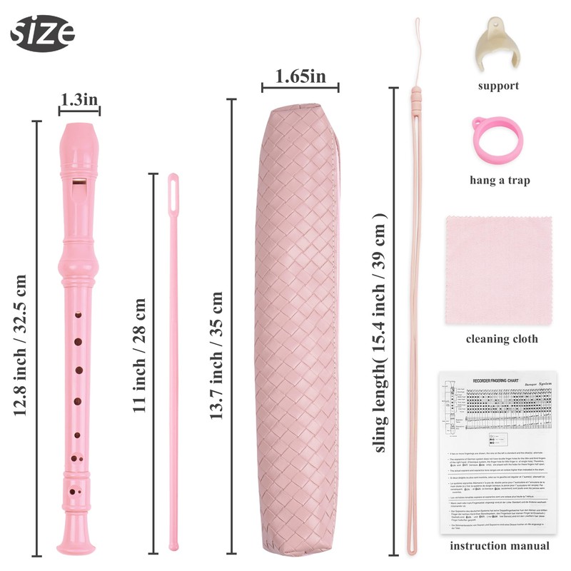 Jasenna Soprano Recorder, Elementary School Student, Beginner, 8 Hole C