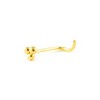 Mondepetit - Yellow Gold 18K Nose Piercing Balls Shine