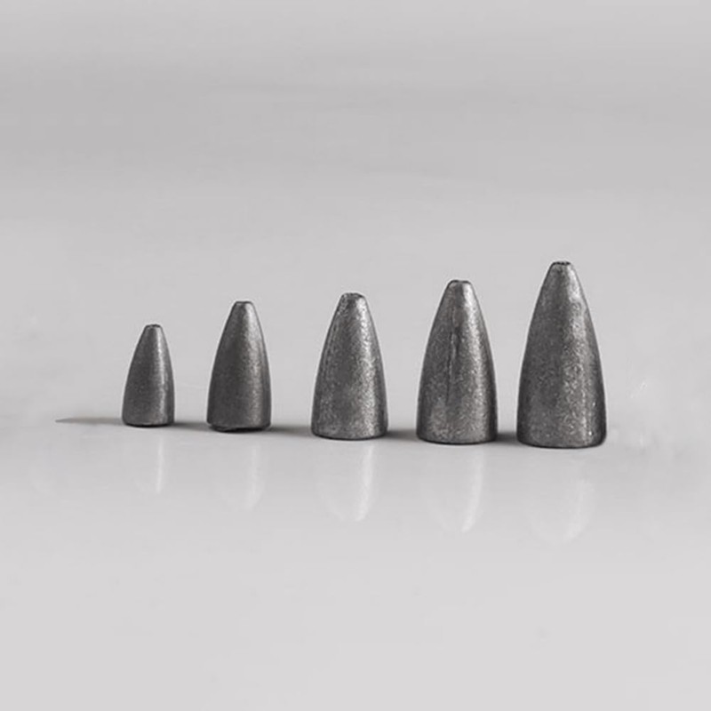 50Pcs Bullet Fishing Weights Portable Fishing Sinkers Fishing Accessories Used