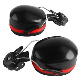 2Pcs Ear Muffs, Noise Protection, Angle Adjustable Telescopic Helmet Earmuff, Hard Hat Attachment