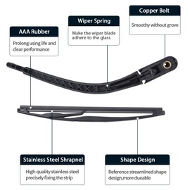 MIKKUPPA - Boquilla para arandela de parabrisas delantero, 2004-2009 Dodge Durango Rear Wiper Arm and Blade