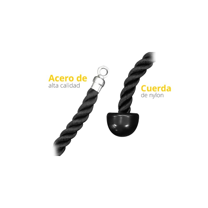Tayga Cuerda para tríceps Sencilla para máquina de polea Gym