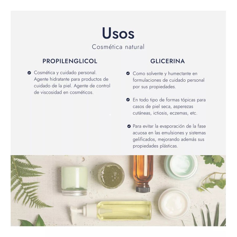 Hebbe Cosmetics Glicerina + Propilenglicol Cosmetico Alimenticio 500 Ml