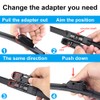 ASLAM Windshield Wipers All-Season Blade Type-M 26"+24",Multifunctional Adapters and Refills