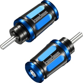Kaedear KDR-BE2-HYSM6-BL Handlebar End Weights for Motorcycles, Motorcycle Accessories, Variable Bar Ends (Blue/Black, M6)