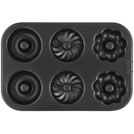 CHEFMADE Donut Pan, Nonstick 6 Cavity Pattern Doughnut Pan for Baking