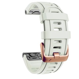 Fleshy Leaf QuickFit 20mm Watch Band Compatible with Garmin Fenix8 43mm Fenix 7S 5S/ 5S Plus, 6S/ 6S Pro, D2 Delta S, Descent Mk2S - Replacement Bracelet Wristband-SmartWatch Accessories (Beige)