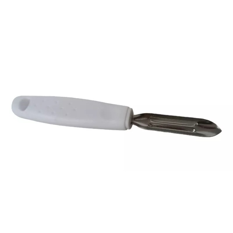 Ventas Pelador Recto De Acero Inoxidable Mango De Plástico 18.5cm
