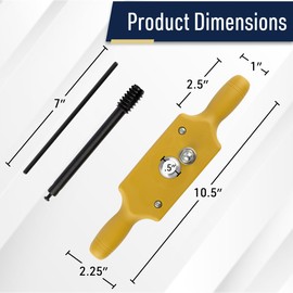 Tap and Die Set - 1/2 Inch Jig Dowel Thread Tap Kit Cuts Male and Female Wooden Threads with Two-Handed Thread Box, Bottoming Tap, Steel Cutters and Aluminum Wear Fittings by Kings County Tools