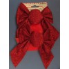 Unbranded Christmas House Bows Decorative Mini 6.5" x 5.5" Red