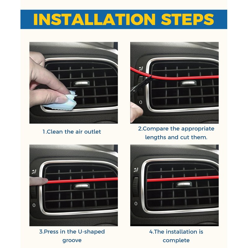 Flaconi 20 pieces car air vent decoration, car accessories decoration,