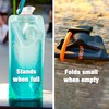 Vapur Collapsible Water Bottle With Carabiner, Compact Bottle Folds Flat