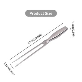 Fleisch- und Tranchiergabel aus Edelstahl– Grillgabel aus rostfreiem Edelstahl, professionelle Fleischgabel mit ergonomischem Griff, ideal zum Grillen & Tranchieren