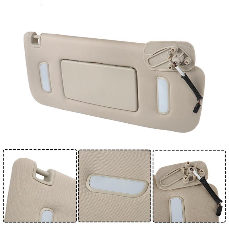 GXYWADY Sun Visor Passenger Right Lighted Mirror Gray Replacement for