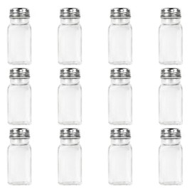 12 Pack of Spice Shakers, Salt & Pepper, Spices, & Seasonings – Stainless Steel Top & Glass Body, Restaurant & Home Kitchen Supplies by Back of House Ltd.