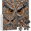 PICKFORU Owl Puzzles for Adults 1000 Pieces, Stone Bird Jigsaw