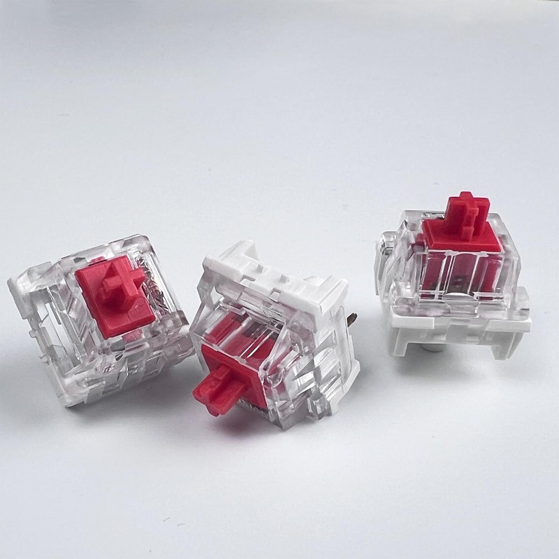 Fejwlvs Red Switch 3 Pin 50gf Pre-Lubricated,Dustproof Linear Switch,Suitable for