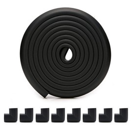 Baby Corner Guards, Fairy Baby 17Pcs Baby Proofing Kit Child Safety 1 Edge Protection 19.68 ft + 8 Corner Protectors +2 Cabinet Latch Locks + 4 Cabinet Strap Locks+ 2 Door Stopper Guards