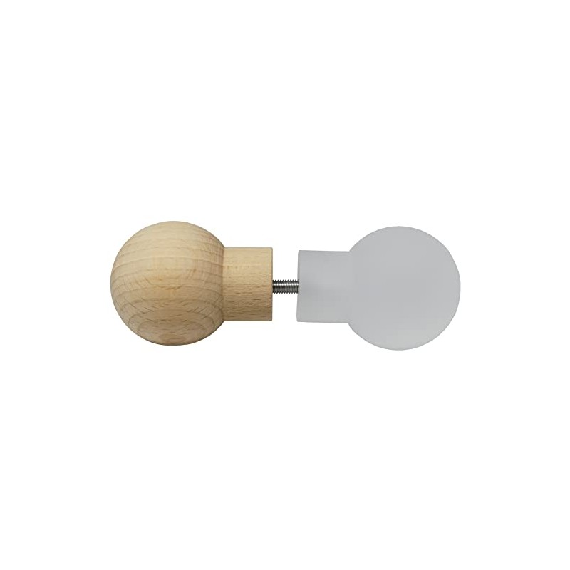 eliga Door Knob Set for Sauna Exterior Acrylic Interior Wood