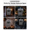 Hanging Skeleton Ghost for Halloween Decor – Gauze Skull Prop