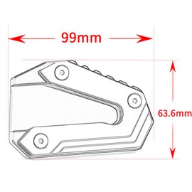 Modeer For H.onda Goldwing GL1800 2002-2017 and 2018-2023 Motocycle CNC Kickstand Side Stand Enlarge Extension Pad goldwing gl 1800 Accessories (2002-2017 black)