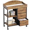 YeTom Changing Table Dresser, Baby Dresser with 3 Fabric Drawers