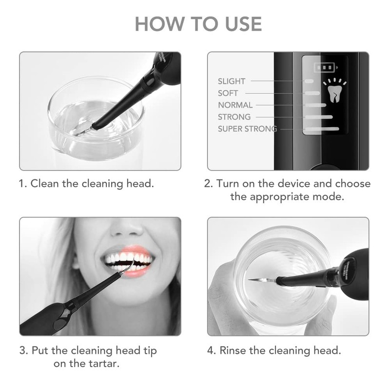 Electric Dental Calculus Tartar Remover High-Frequency Vibration Tartar Scraper Remover
