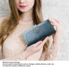 Women PU Leather Credit Card Holder Large Capacity Wallet Zipper