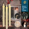 SEHNSY Flameless Taper Candles with Remote, Real Wax Battery Operated