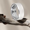 Smart Health Ring Silver Pedometer Waterproof Body Temperature Monitoring Sleep