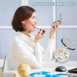 Hion Pill Box, Small round Pill Case, Portable Travel Pillbox for Pocket & Purse3 Co