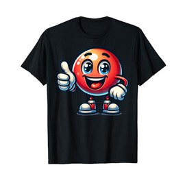 Cute Smiling Red Ball Character Giving Thumbs Up For Kids T-Shirt