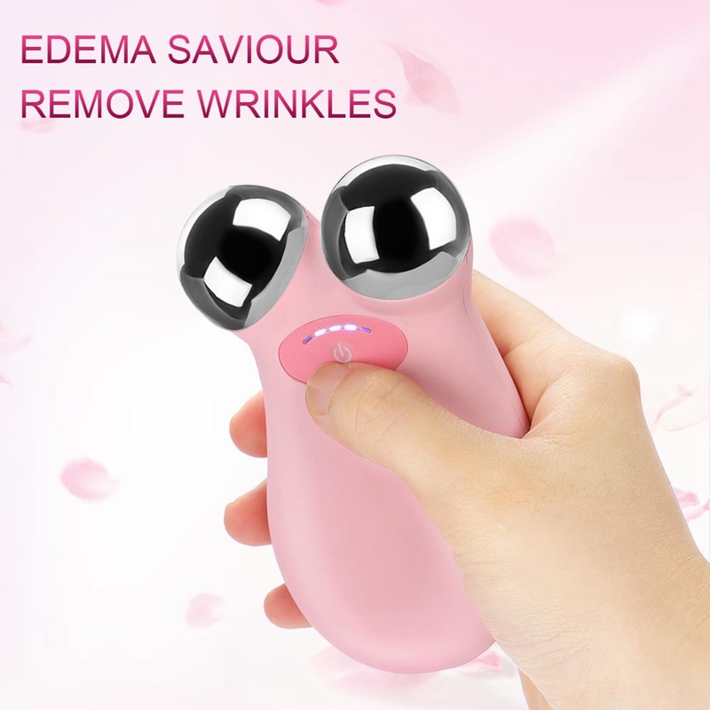 Electric Microcurrent Vibration Face Lift Massager Wrinkle Puffiness Removal Skin