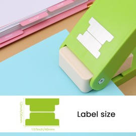HAUSTGO Tab Paper Punch - File Tab Puncher for Calendars, Planners, or Albums - Ideal for Scrapbook Tabs, Junk Journals, Bible Tabs, December Daily, Planner Inserts, and More Projects