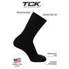 TCK Reacs Acrylic Multisport Crew Socks (Black, Large)
