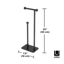 Umbra Cappa Toilet Paper Holder & Reserve, Black