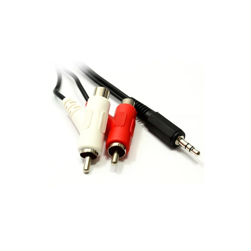 kenable 3.5mm Stereo Jack to Twin Right Angle RCA Phono