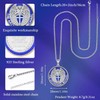 Odinstone 925 Sterling Silver St Michael/St Christopher/St Benedict/Jesus Crucifix/St Uriel/Archangel