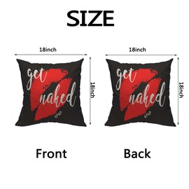 HOSNYE Woman Red Lip Print Throw Pillow Case Cushion Covers Sexy Kiss Within Temptation Cotton Linen for Couch Bed Sofa Car Waist 18 x 18 inch