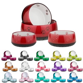 Ehaso Dog Bowl with Paws - Feeding and Drinking Bowl for Small and Large Dogs - Plain - Pack of 1, 1800ML