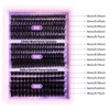 Russian Cluster Lashes,80D+100D+180D Individual Eyelashes D Curl Cluster Lashes,Fluffy 10-18mm