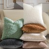 YAERTUN Pack of 2 Faux Fur Cushion Covers Decorative Sherpa