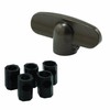 Slide-Co 173234-B Window Tee Crank Casement Handles, Bronze (2-pack)