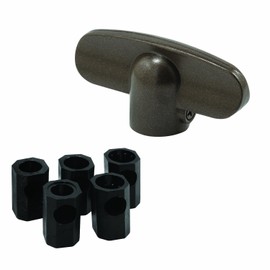Slide-Co 173234-B Window Tee Crank Casement Handles, Bronze (2-pack)