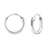 Small Hoop Earrings - 925 Sterling Silver (Tiny Plain Sleeper)