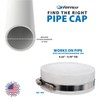 Fernco QC-104W 4-in. Qwik Cap Flexible PVC Pipe Cap Drain
