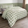 OHS Double Bed Gingham Check Duvet Covers with Pillowcases, Check