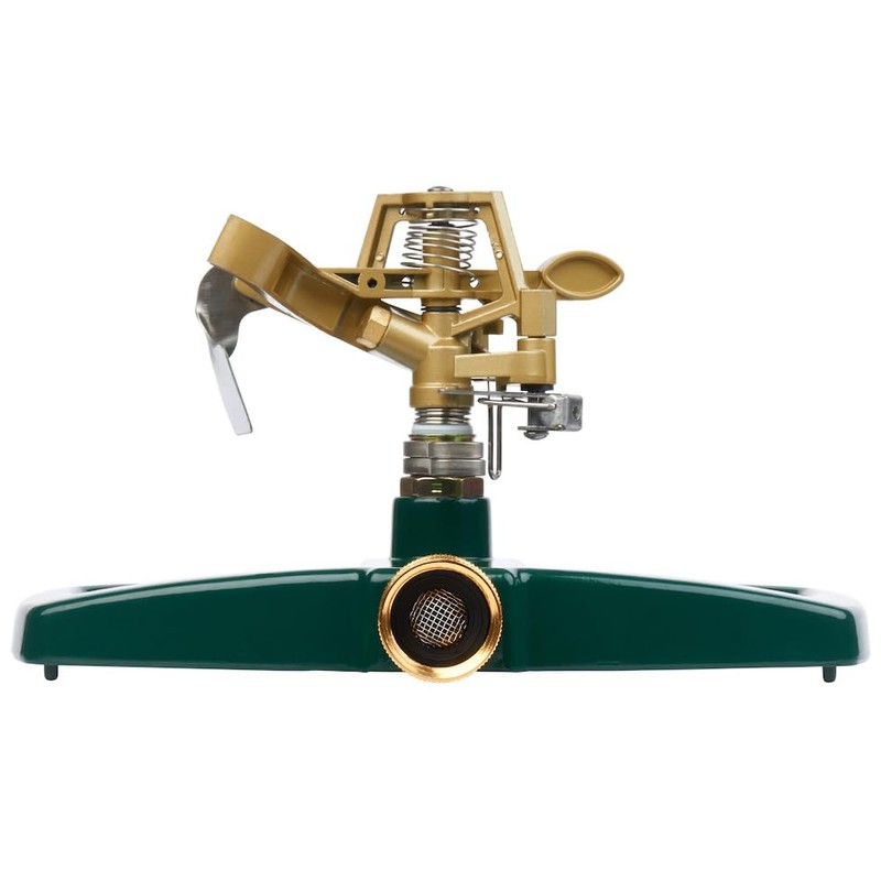 Melnor Impact Lawn Sprinkler, Metal Head & Metal Sled, Adjustable